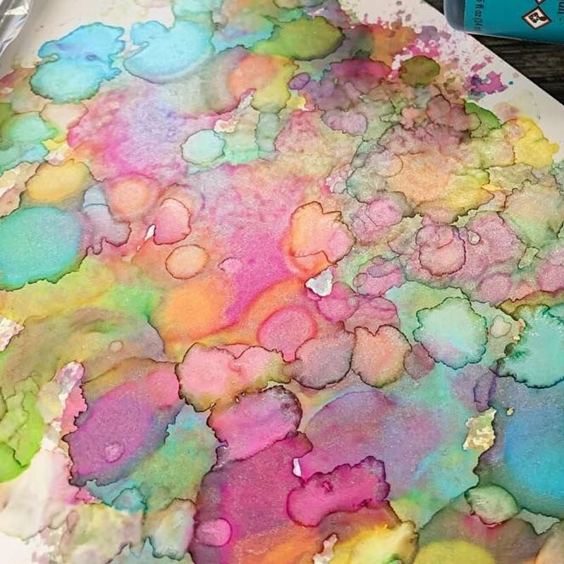 Alcohol Ink Mini Applicator Tool Felts Foams Air Blower Paint for Paper Craft Card Making Scrapbooking