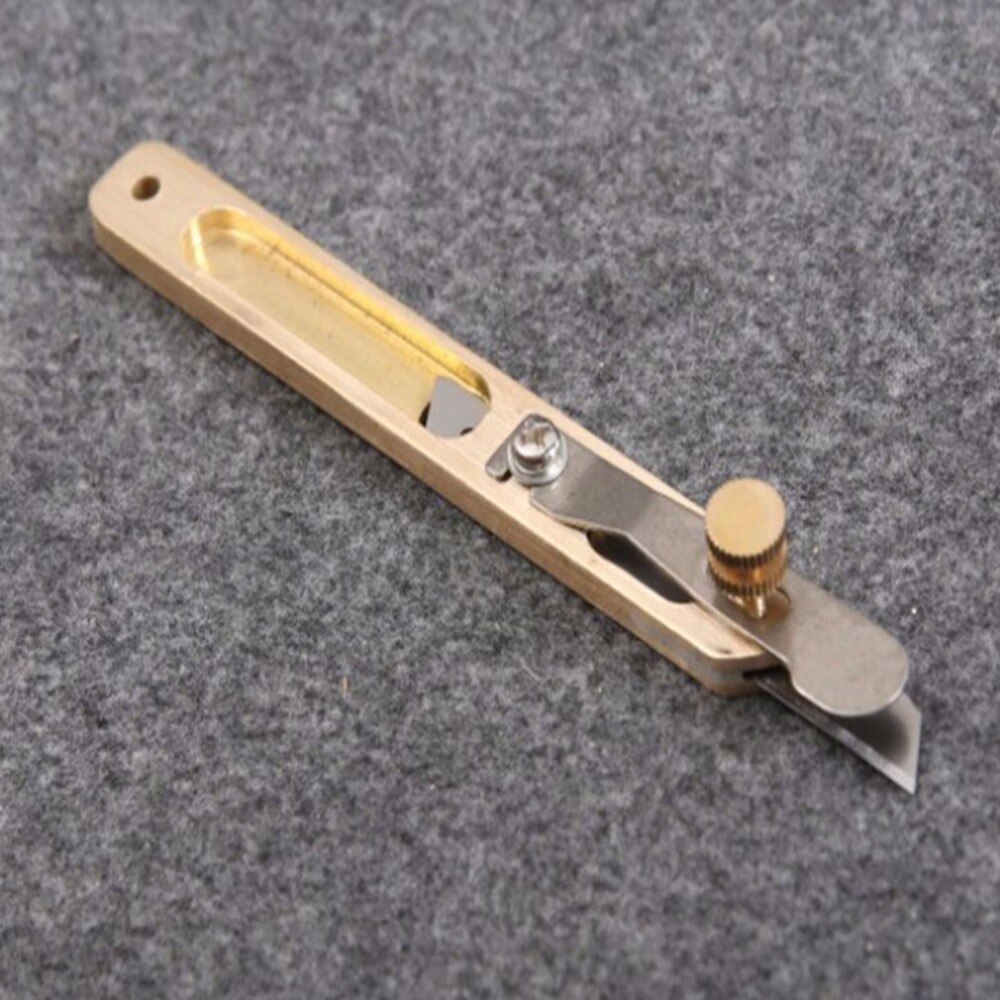 Leather Craft Tools DIY Incision Cutter Copper Trimming with Blade Leather Cutting Tool DIY Accessories Style