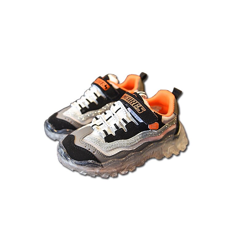 Anti Unterhose Baby Schuhe unisex Sport Atmungsaktive Orange Jungen Turnschuhe glühen Schuhe freundlicher Laufschuhe Zapatos Para Ninas lässig Schuhe Sein50SH