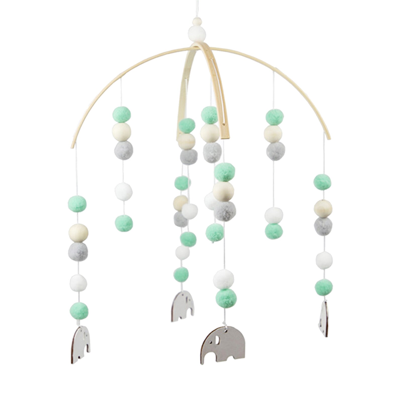 Mugoyrt presepe calde sonagli mobili in stile nordico sonagli palle di lana campana a vento neonato lettino appeso campana decorazione della stanza infantile giocattolo