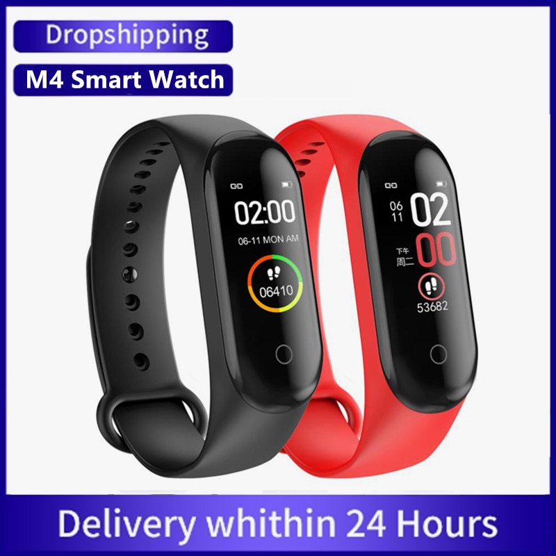 Smart Armband Stappenteller Fitness-Tracker Bloeddruk-Monitor Smart-Band Sport M4 Waterdicht Smart Horloge Smart elektronica