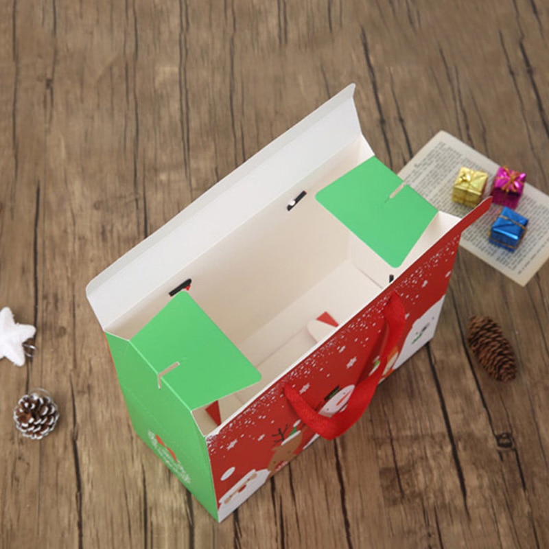 Large Dessert Box Christmas Cartoon Animals Packing Box Sealed Storage Paper Box Durable Boxes For Party Favors Festival