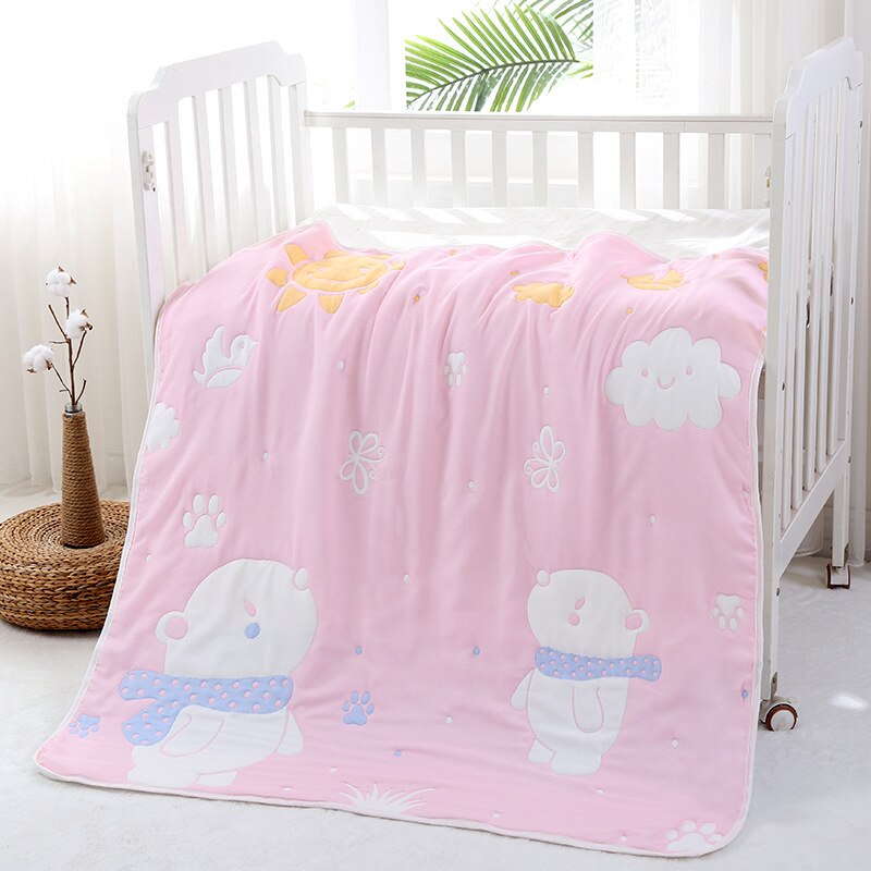 Edredón de invierno para bebé, manta gruesa para bebé, edredón de algodón de 10 capas de 110x110cm, juegos de ropa para niños, artículos para recién nacidos: 08-110x110cm