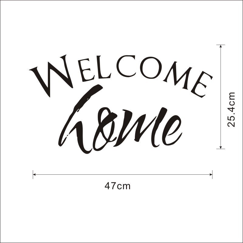 Welcome Home Quotes Wall Stickers Room Decoration Bedroom Living Room Home Decor Removable PVC Art Sticker Mural