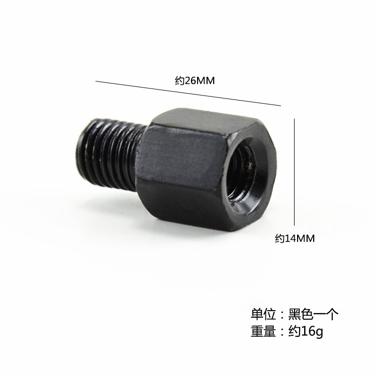Motorcycle Scooter Black Mirror Adapter M10 M8 10MM 8MM Rearview Mirrors Adapters Right Left Hand Thread Conversion Bolt Screws