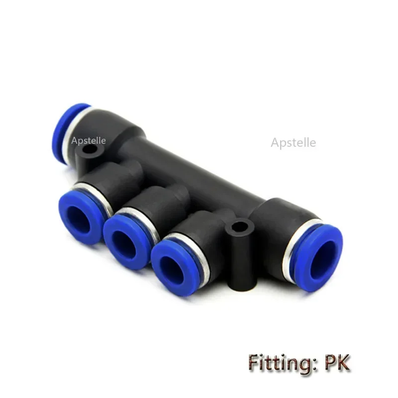 Pneumatisk fitting fittings hurtigkobling luft vandslange rørforbindelser plast pu  py 4 6mm 8mm 10mm 12mm 16mm stik ind i stik: Grøn / 1/4 "