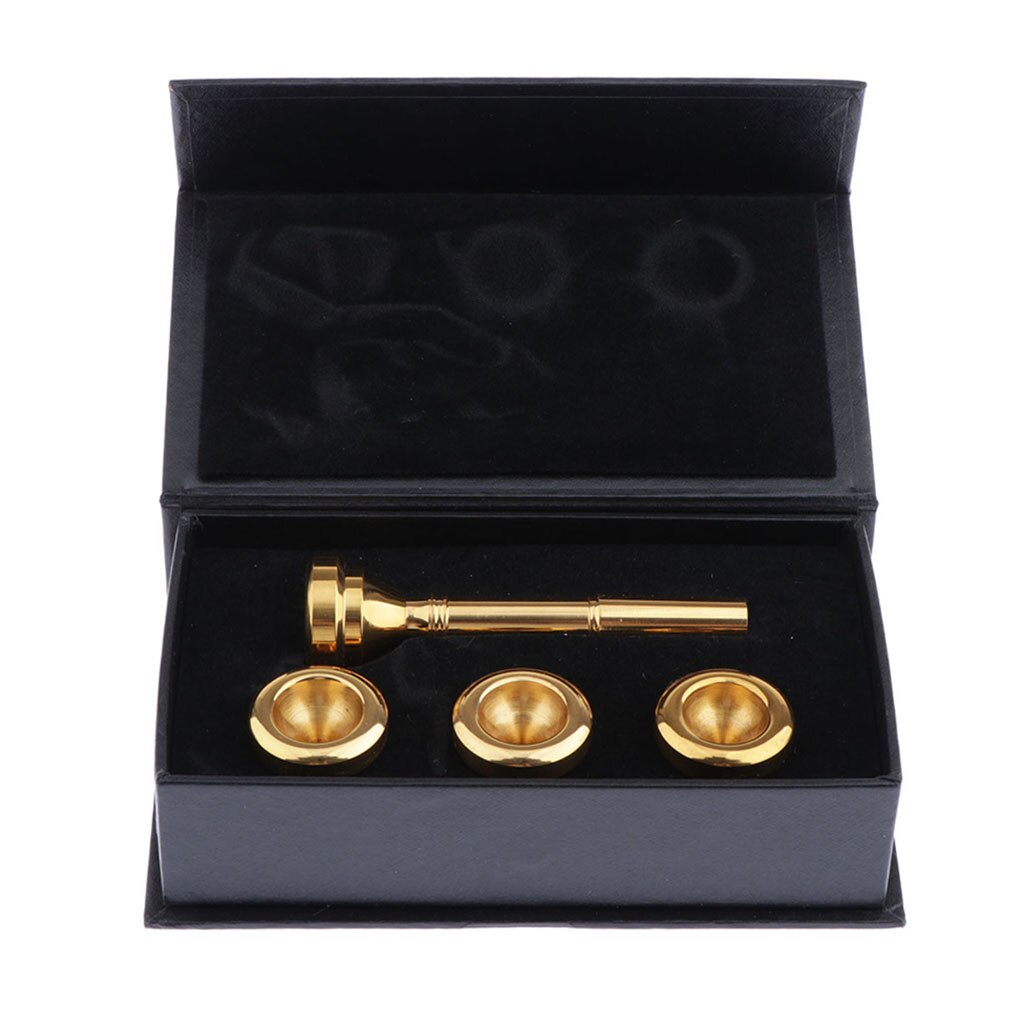 Trompette embouchure 7c 5c 3c 1.5c sertie de hauts plaqué or/argent Durable: Golden