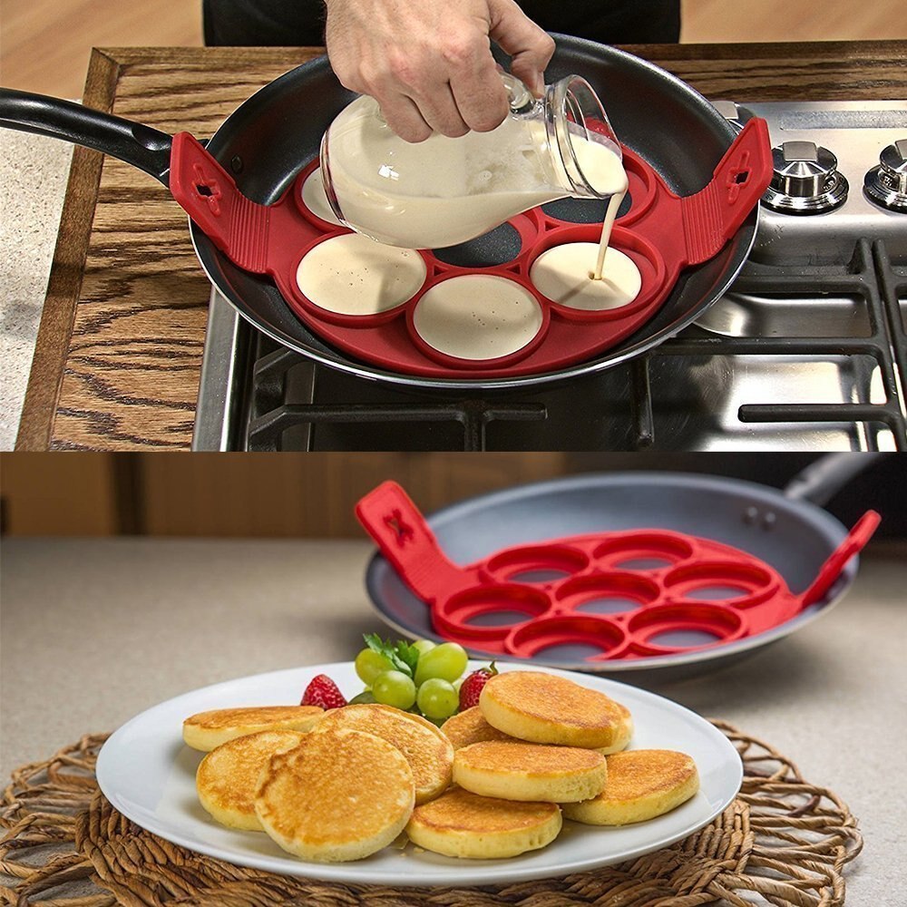7 hullers silikone form pandekage maker nonstick æg ring maker køkken tilbehør snack kage form madlavning bageværktøj