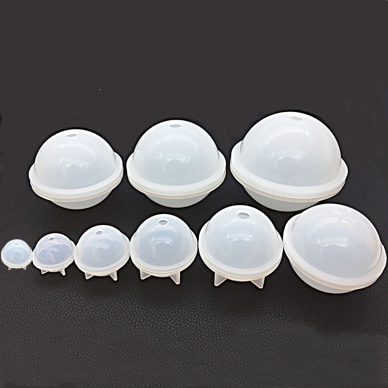 Silicone Round Ball Silicone Mold Resin Pendant Mold For Epoxy Resin 3D Jewelry Making DIY Crafts 4 Sizes