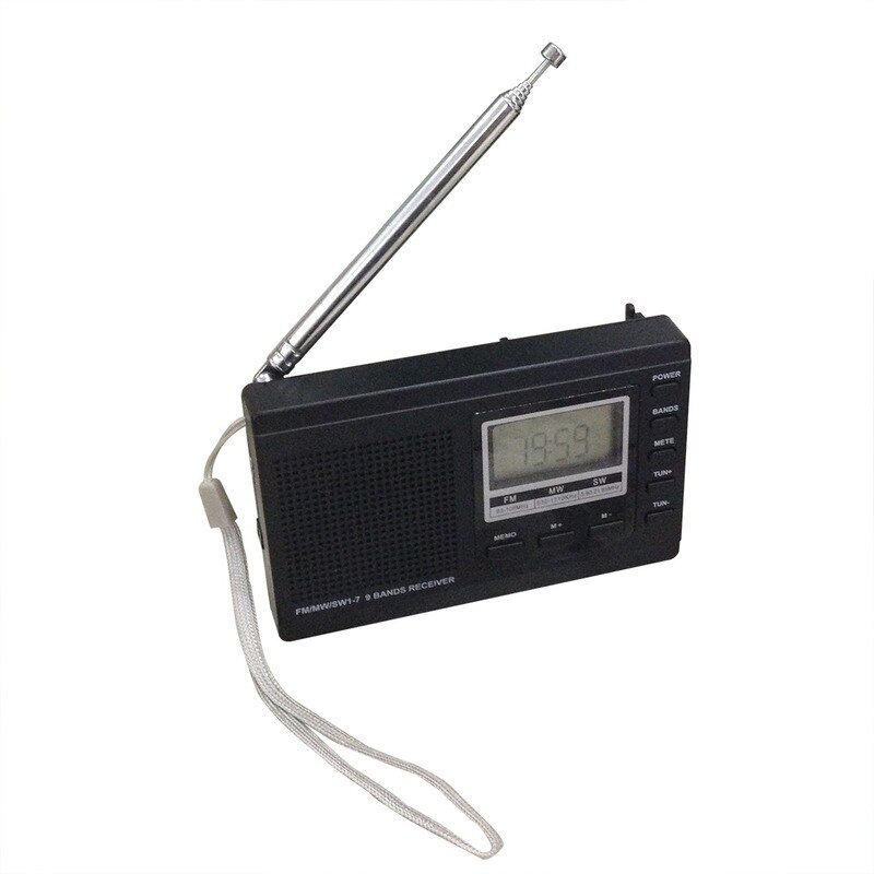 Sintonizador Digital portátil de banda completa, estéreo multibanda MW/AM/FM/SW, Radio de onda corta, receptor de Control REC, DC-5v de potencia de HRD-1032
