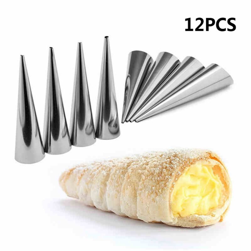 Baking Tool Home Garden Kitchen Dining Bake Ware Baking 5/12Pcs Conical Croissant Mold Pastry Tools