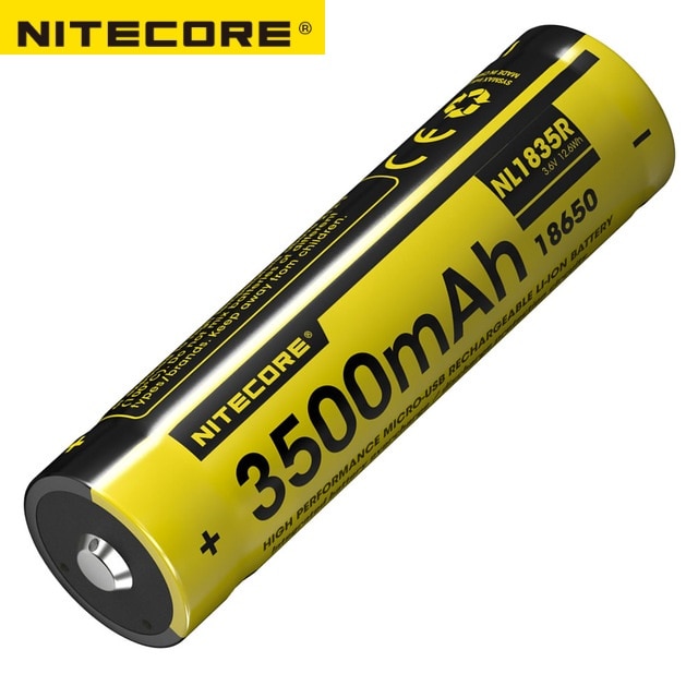 Nitecore NL1835R/NL1834R/NL1826R 3.6V 18650 Batterij Hoge Prestaties Micro-Usb Oplaadbare Li-Ion Batterij