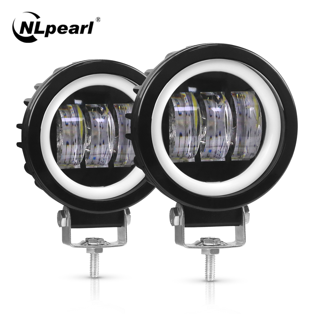 Nlpearl 30W Vierkante 5D Led Verlichting Bar Off Road Truck Boot Tractor 4X4 Atv Spot Beam led Bar Voor Auto Motor Led Koplampen
