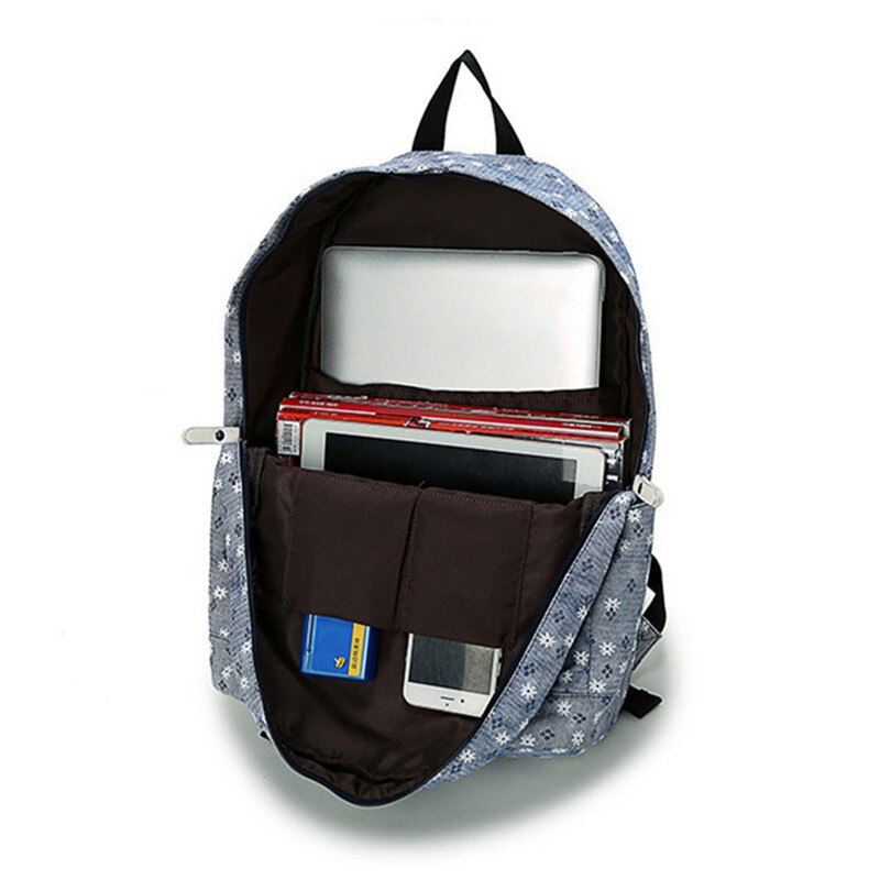 Vintage schooltassen voor tieners, meisjes, schooltas met grote capaciteit, canvasprint, rugzak, rugzak, boekentas