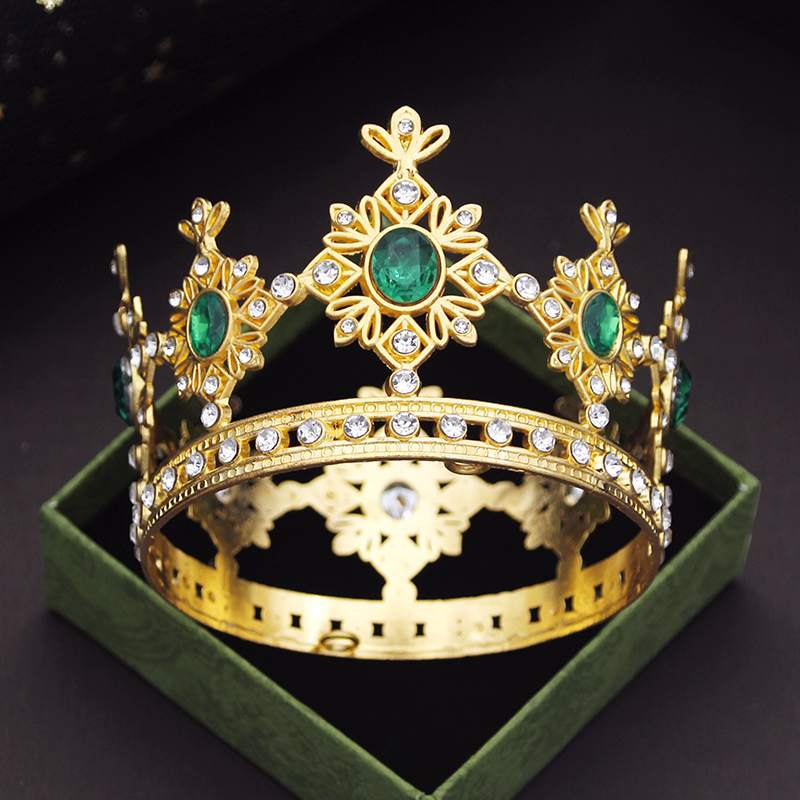 Party Prom Verjaardagstaart Kroon Kleine Tiara's voor Pop Groen Roze Diadeem Bruids Bruiloft Haar Sieraden Tiara's Hoofdornamenten: Imitation Rhodium Plated