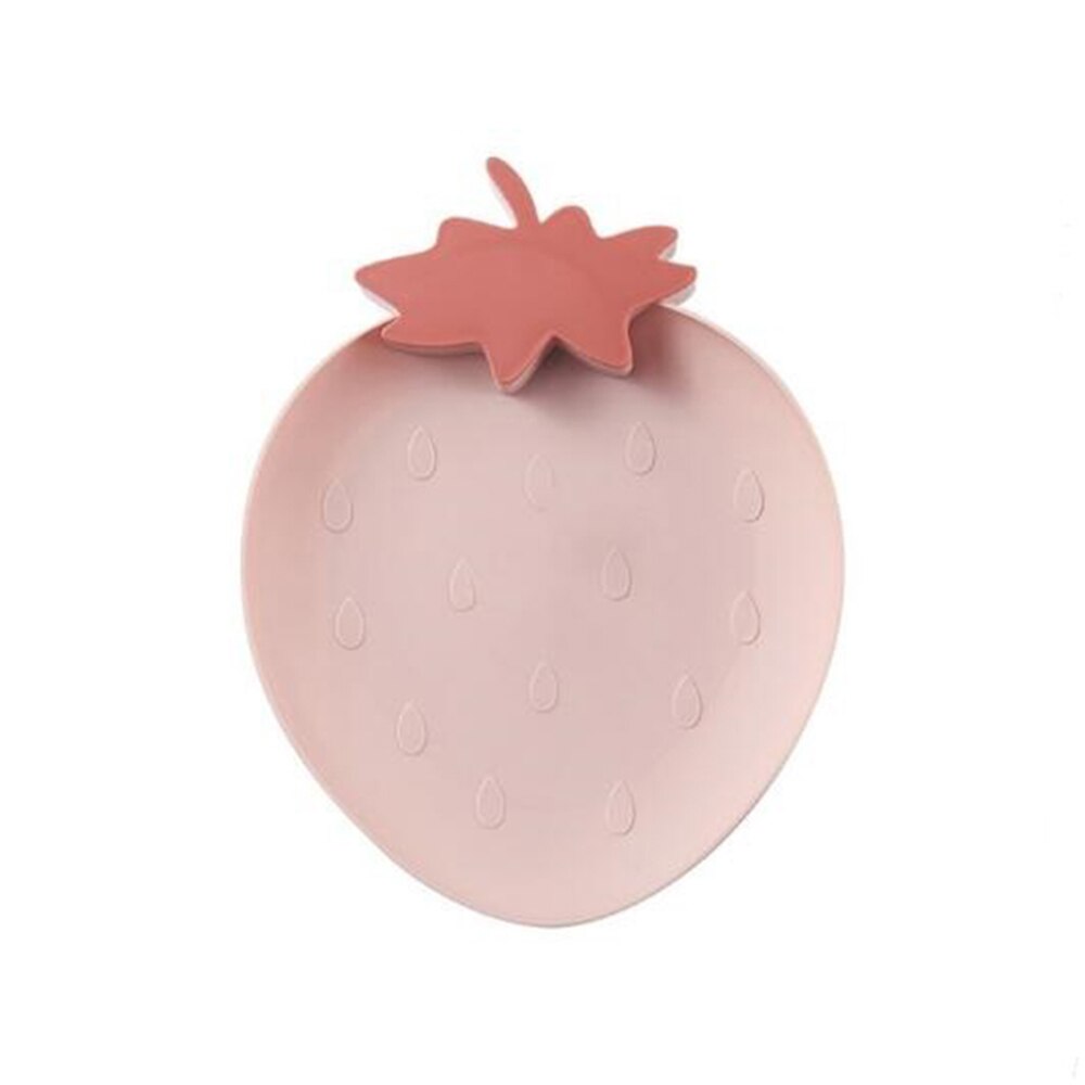 W kształcie truskawki owoce taca gastronomiczna 21*27CM salon na cukierki przekąnarty talerz suchy talerz z tworzywa sztucznego prosty deser talerz robić serwowania: 01