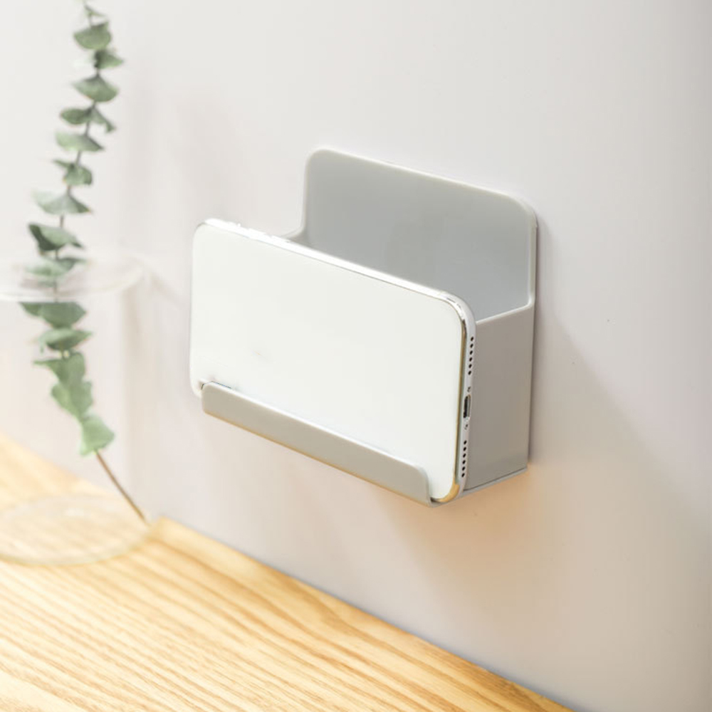 Wall Mounted Storage Box Organizer Remote Control Air Conditioner Storage Case Stand Bracket Container Mobile Phone Plug Holder