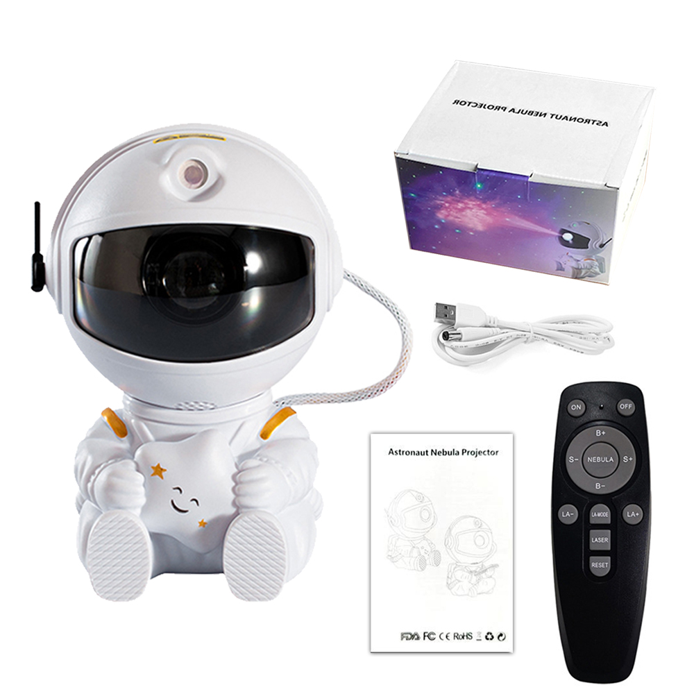 Galaxy star projector led night light starry sky astronaut projector lamp for bedroom decoration home decorative children: Color 1