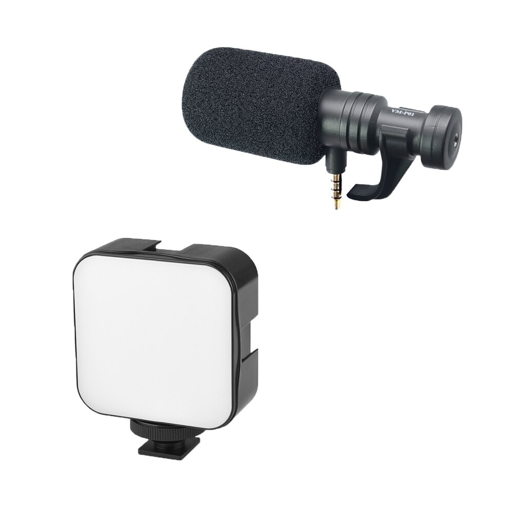 Mcoplus 3.5mm telefonvideomikrofonmikrofon til optagelse af mobilinterview vlogmikrofon til android iphone samsung smartphone: Hvid