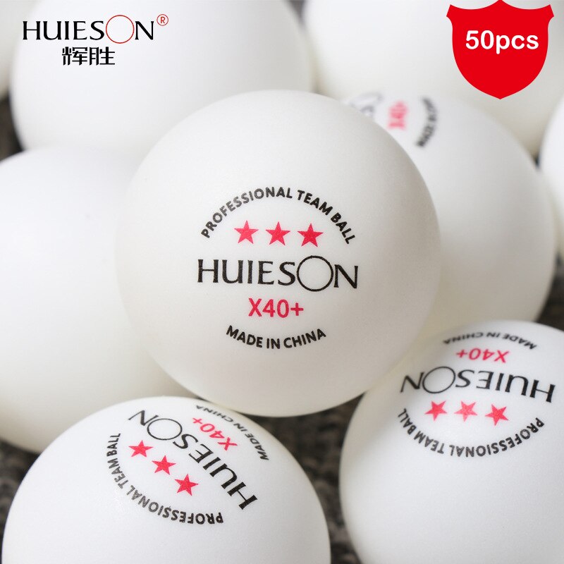 50/100Pcs 3-Star Ping Pong Bal Professionele X40 + Abs 2.8G Tafeltennis Ballen Wit oranje Amateur Geavanceerde Training Team Ballen: White 50pcs