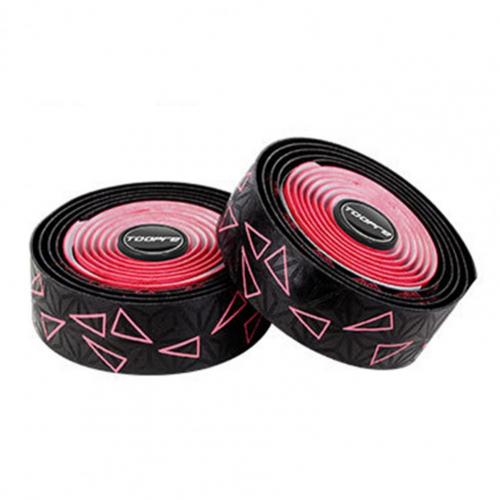 Reliable Elastic Skin-friendly Chrysanthemum Pattern Road Bike Handle Bar Wrap Handlebar Tape Handle Bar Tape 1 Pair: Black  Red