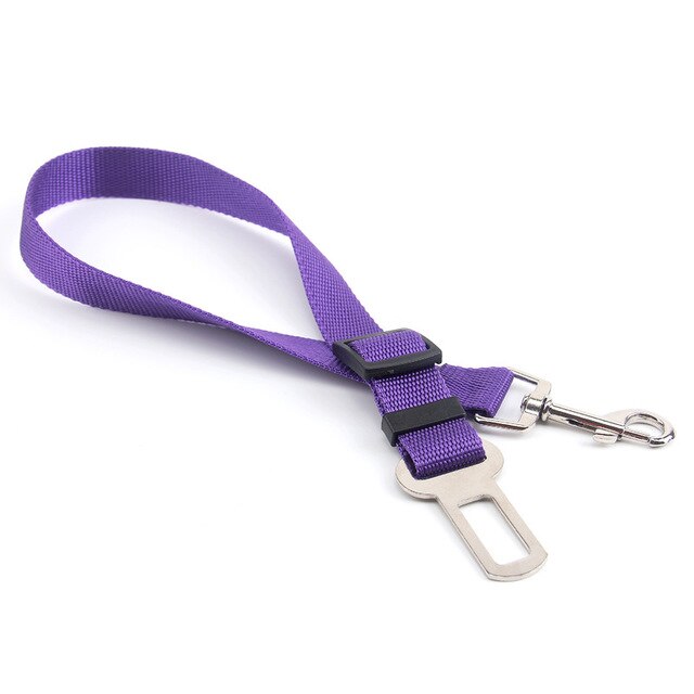 Voertuig Auto hond Seat Riem Puppy Auto Gordel Harness Lead Clip Hond Levert Veiligheid Hendel Auto Tractie Producten: purple