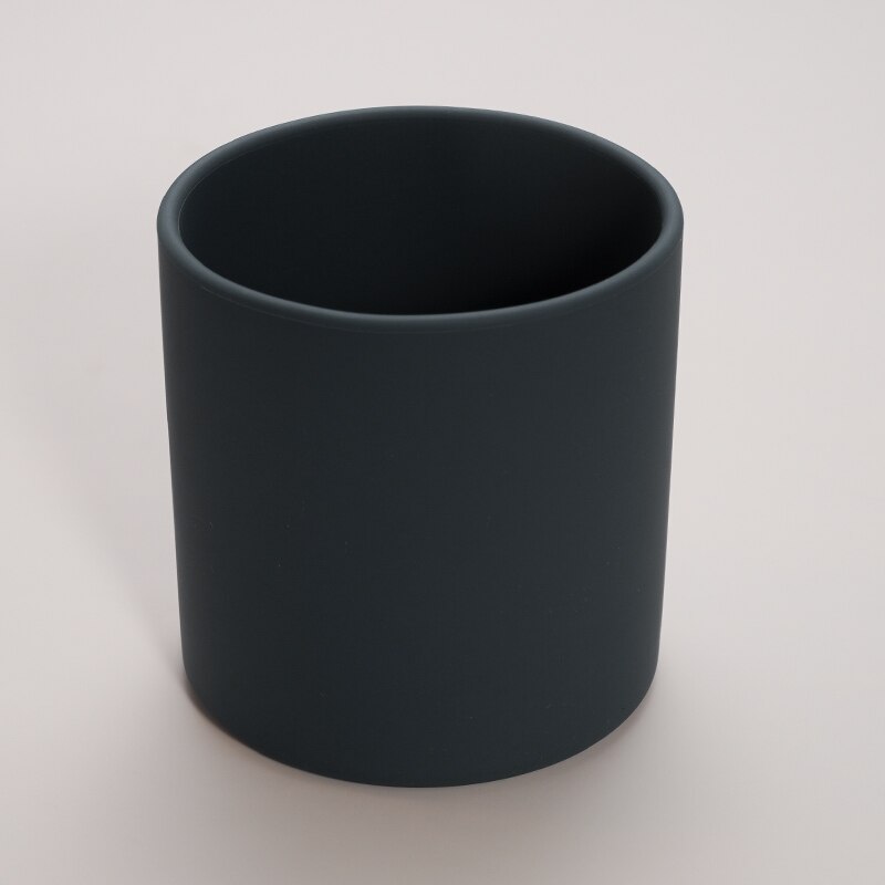 Baby Silicone Lekvrij Snack Cup Peuter Draagbare Voedsel Opbergdoos Baby Leren Drinkwater Cup Bpa Gratis Siliconen: 019-denim blue