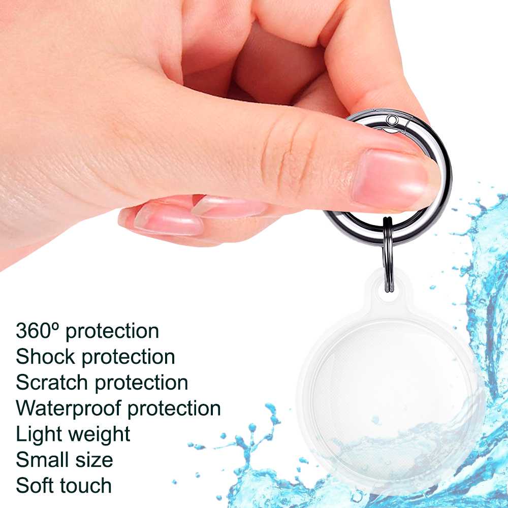 Beschermende Flexibele Tpu Case Compatibel Airtag Transparant 360 Anti Shock Scratch Fall Sleutelhanger Waterdicht Anti-Verloren