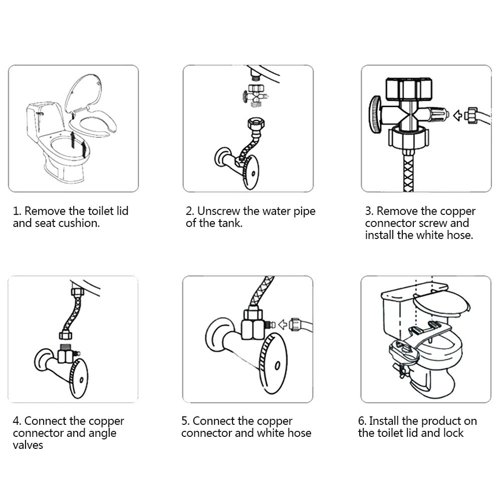 Non-Electric Bathroom Mechanical Bidet Toilet Gynecological Washing Nozzle Seat With Dual Sprinkler Fresh Water Sprayer