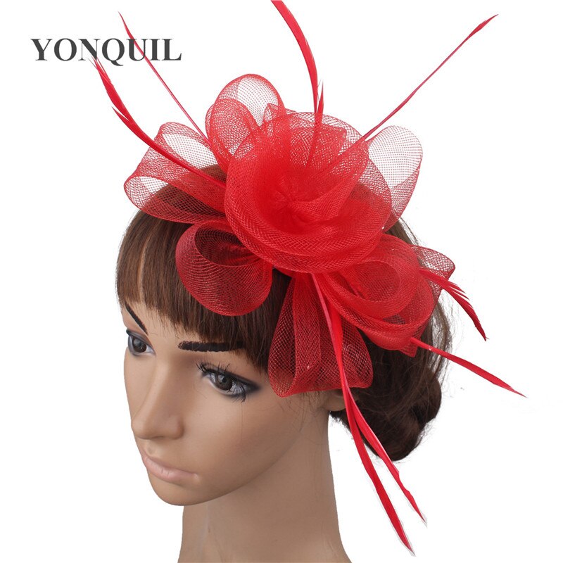 mariée coiffe de mariage accessoires dames femmes fête Vintage Fascinators coiffure épingle à cheveux lumière violet accessoire de cheveux
