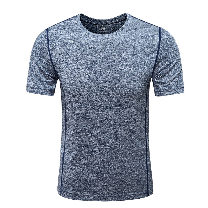Heren strak zittend t-shirt met korte mouwen fitness organisatie lichaam fitness gyms fitness splicing katoenen t-shirt