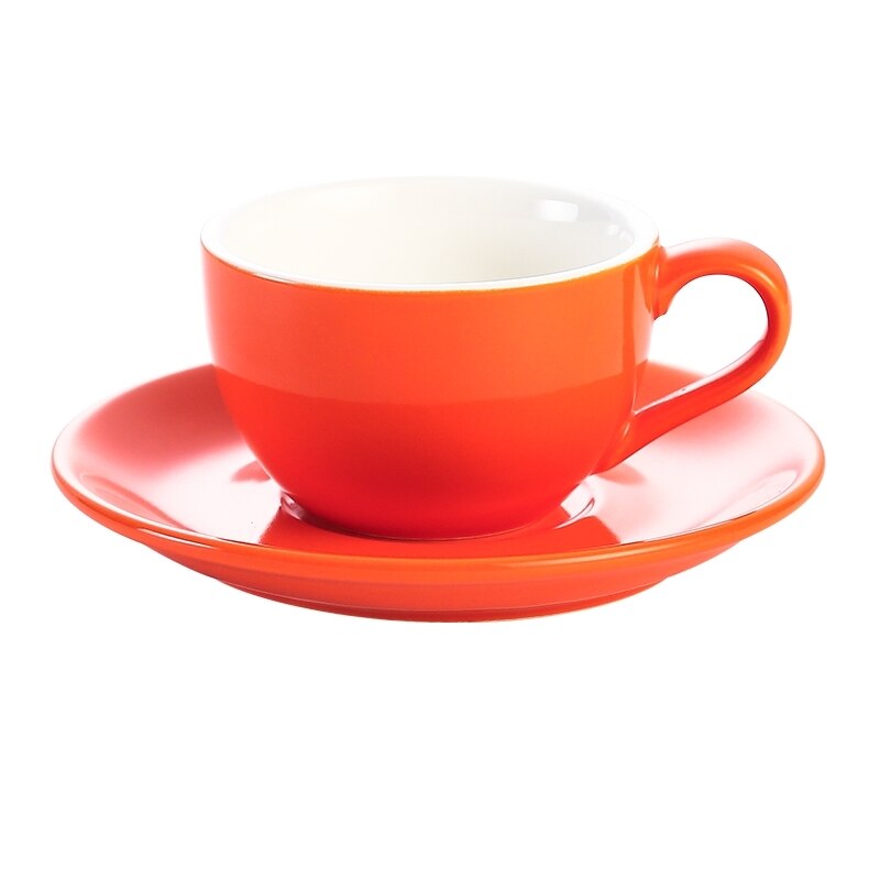 Tasses à café en céramique de de 150ml, ensemble de tasses à fleurs Cappuccino simples de style européen, Latte: 4bright