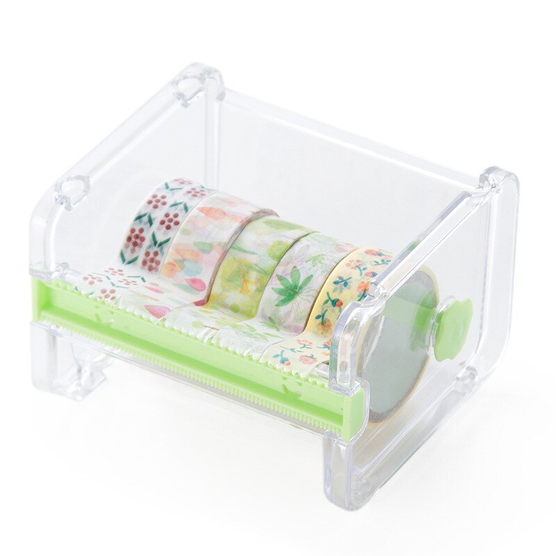 Stationery Masking Tape Cutter Washi Tape Storage Organizer Cutter Office Tape Dispenser