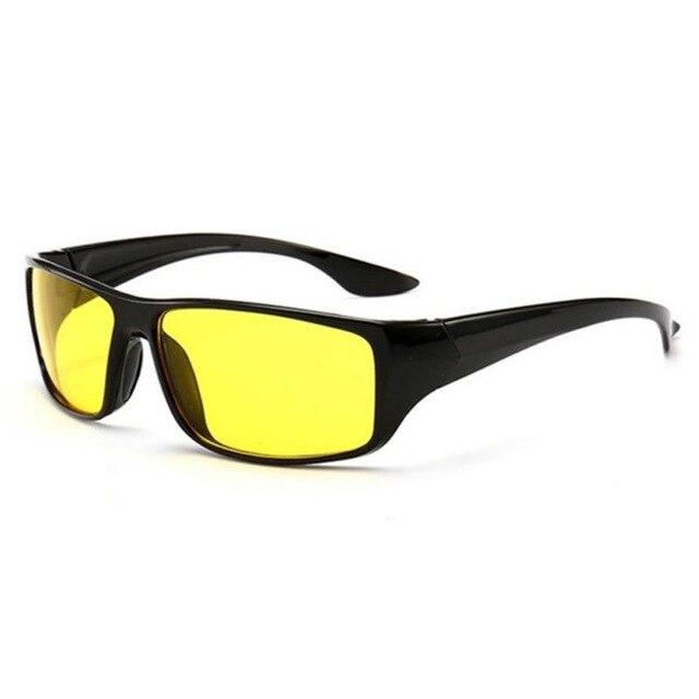 Sports anti-refleks nattesyn driverbriller til natkørsel forbedrede lette briller solbriller beskyttelsesbriller auto accessori: Gul