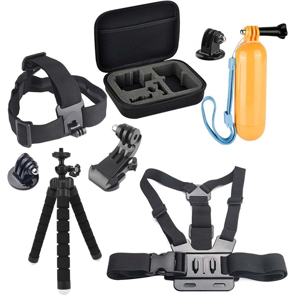 Juego de accesorios para Gopro hero 8, 7, 6, 5, 4, 3 vías, palo de selfie para Eken h8r, xiaomi, osmo action yi, funda EVA: Typy C