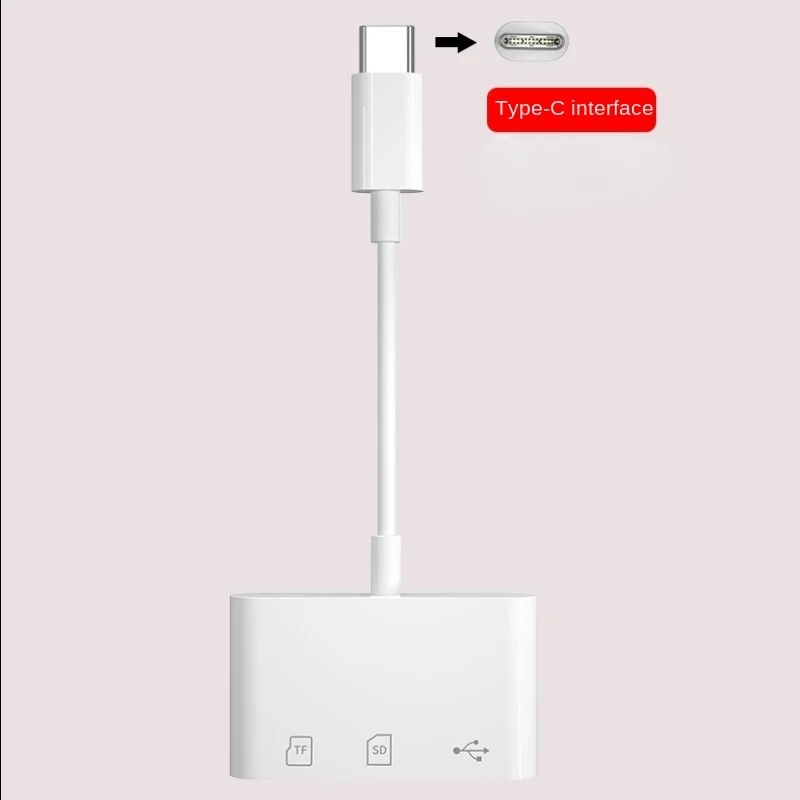 Typ-c-adapter tf cf sd minneskortläsare otg writer compact flash usb-c för ipad pro huawei för macbook usb typ c kortläsare