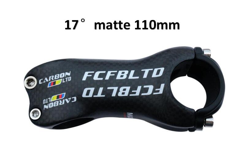 FCFB 3 K Carbon Fiber MTB Fiets Stuurpen 31.8 MM Carbon Racefiets Stuurpen Fietsen Stuur 6/17 Graden 80 90 100 110 120 130 MM: 17 degree 110mm