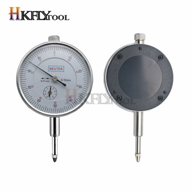 Dial Indicator Holder with Dial Indicator Depth Point Indicator with Lug Back 0-12.7mm Digital Micrometre Measuring Instrument: 10mm indicator 1pc