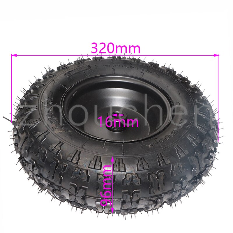 Pneu 4.10-6 Sans Chambre Akozon - Pour Kart, Quad, Souffleuse Neige, Caoutchouc Antidérapant