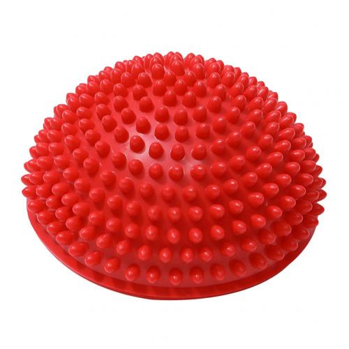 Durable Spiky Massage Ball Trigger-Point Sport Fitness Hand Foot Pain Relief Plantar Fasciitis Reliever Half-ball Exercise Balls: Red