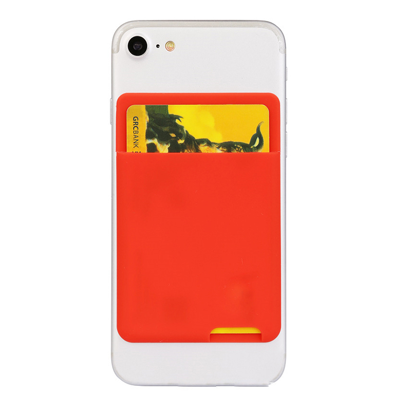 Silikon Telefon Zurück Karte Fall Für ID Kreditkarte Handy Selbst-Kleber Karte Tasche Aufkleber Halter Für IPhone Für android: Blau