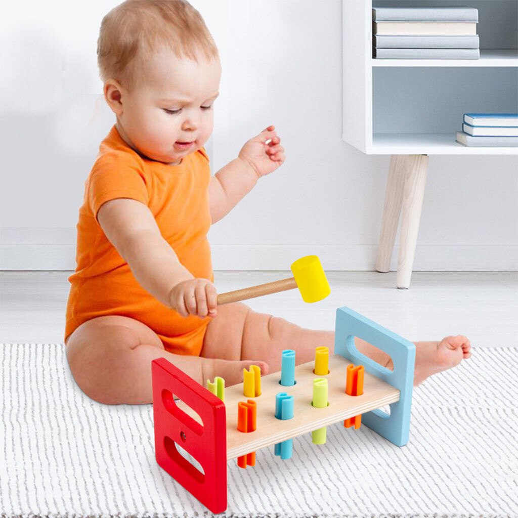 Stack Driving Platform Wood Hammering Pounding Toy Educational Toys