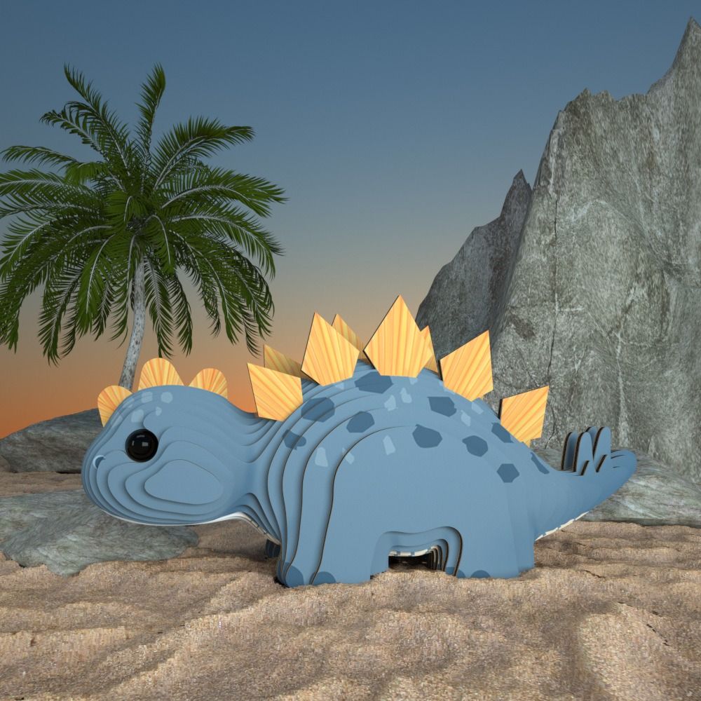 Dinosauro 3D Cartone Dinosauro Puzzle Montessori Assemblaggio Dinosauro Puzzle di carta 3D Modello animale di carta tridimensionale