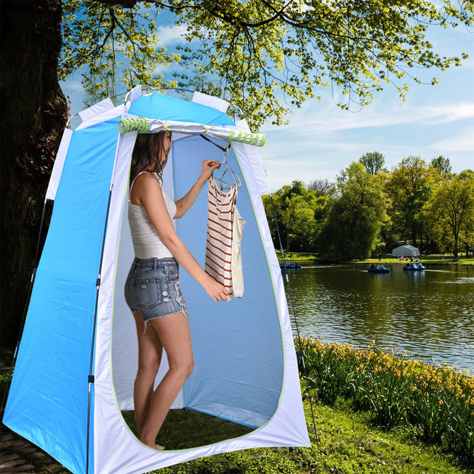 Portable Camping Beach Shower Changing Room Shelter Tent Waterproof Outdoor Tent Camping Beach Shower Changing Room Shelter Tent