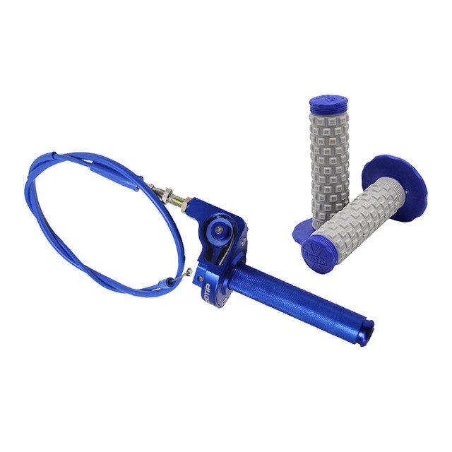ZSDTRP Universal 7/8" Motorcycle Throttle Twist Grips + Cable 22mm CNC Aluminum Grip Accelerator Moped Scooter Dirt Bike: B
