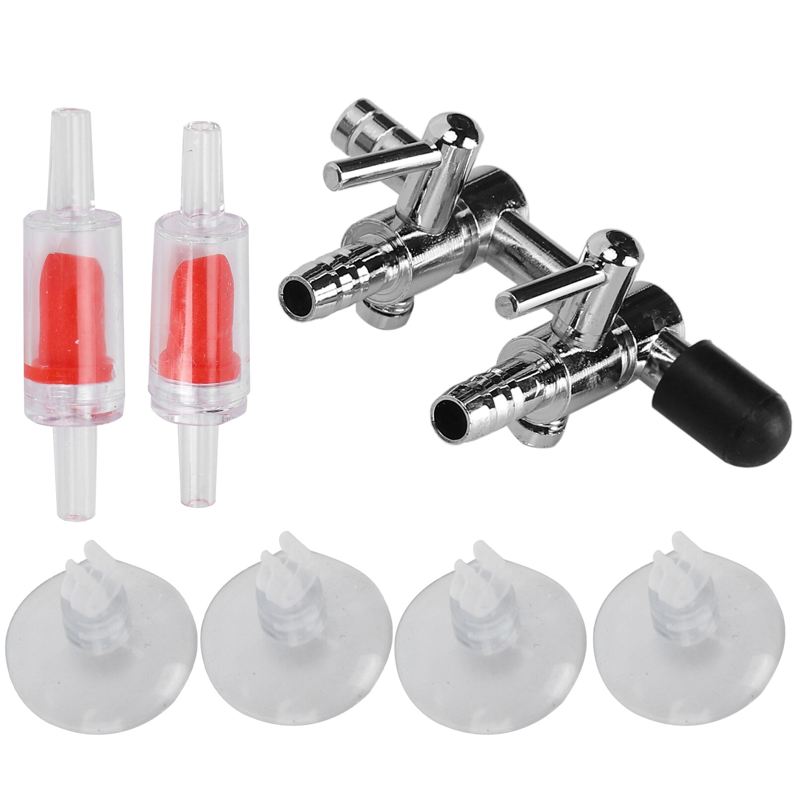 Fish Tank Pond Aquarium Check Valve Fish Tank Oxygen Tube Suction Cups Set Aquarium Accessories Fish Tank Pond Fish Suppies