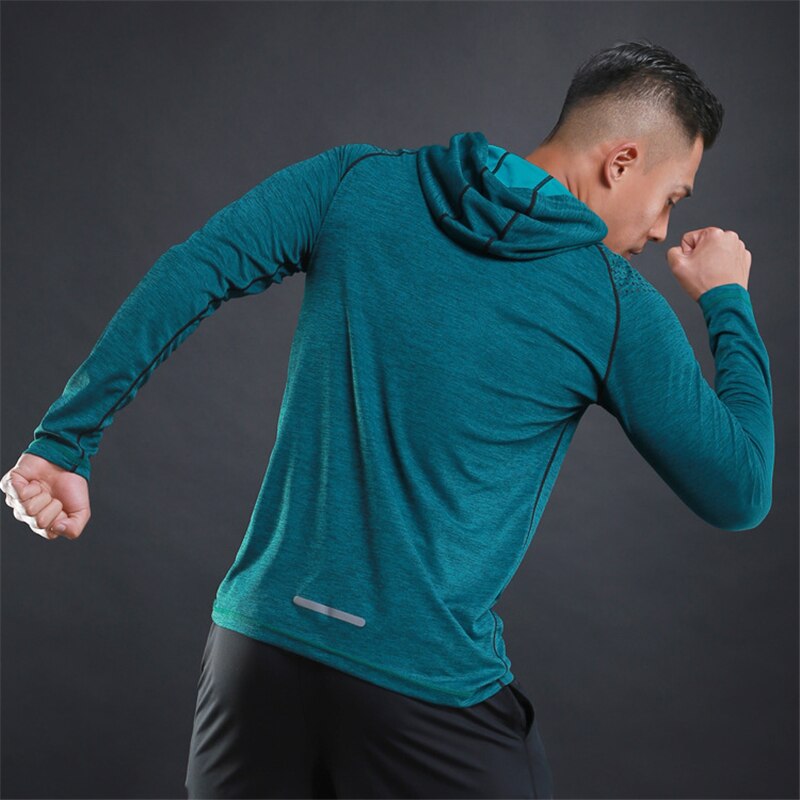 Pyöräilyalue miehet pyöräilytakit slim fit nuoret miehet hupulliset fitness ohuet takit ulkourheilu nopeasti kuivuva tuulitakki ylätakki