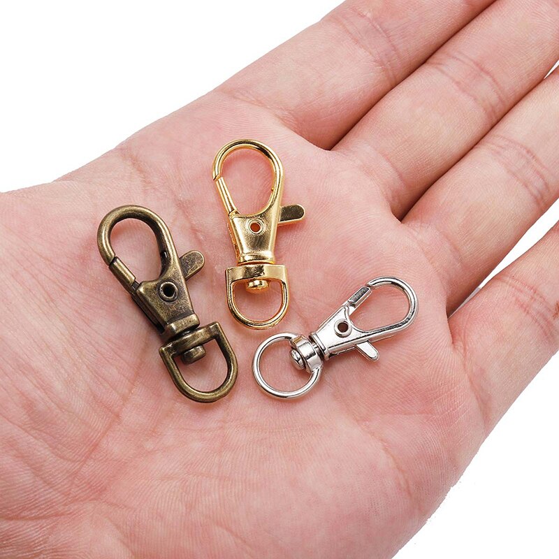 10Pcs/Lot KC Gold Bronze Color Metal Lobster Clasp Hooks Connector For DIY Making Key Chain Jewelry Findings Accessories