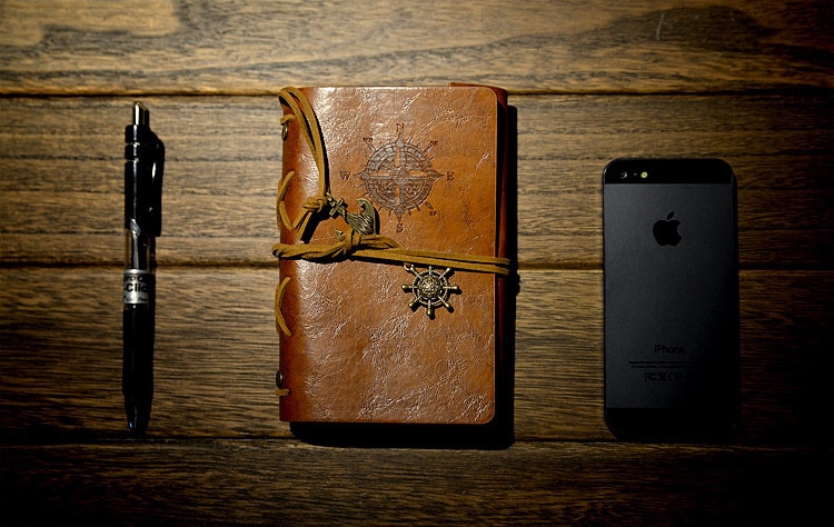 Signatur gästböcker personlighet anteckningsbok journal anteckningsbok spiral ringpärm dagbok retro läder bok födelsedag