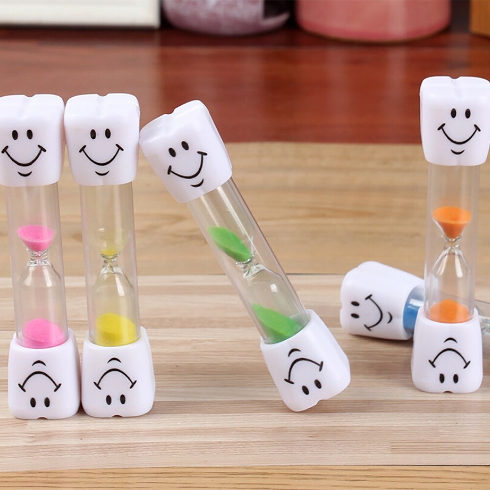 Reloj de arena con cepillo de dientes para niños, reloj temporizador con cara sonriente, reloj de arena, D1,